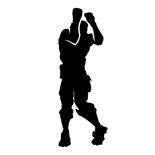 Vector Fortnite Floss Silhouette PNG Free Download