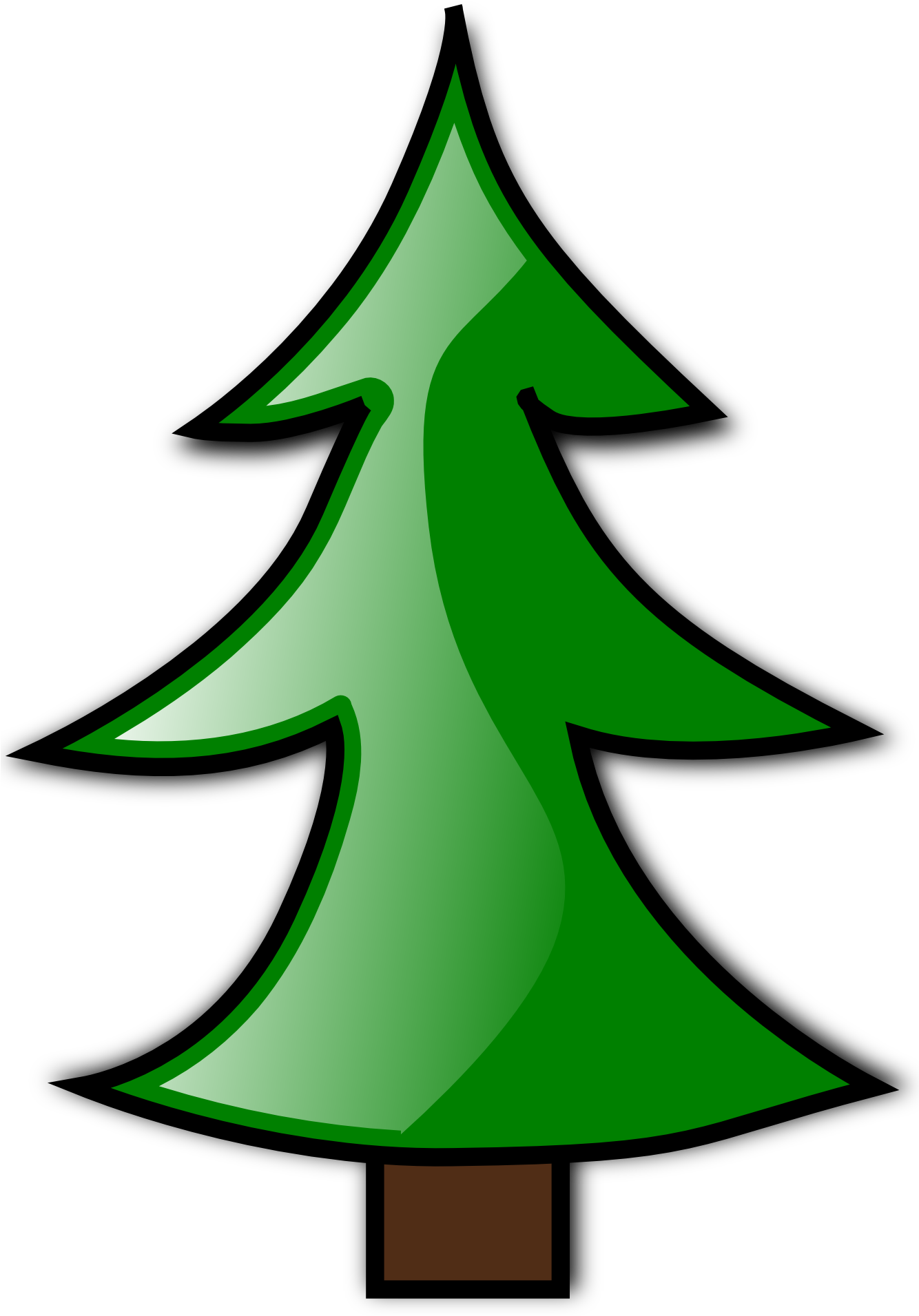 เวกเตอร์สีเขียวต้นคริสต์มาส PNG พื้นหลังภาพ