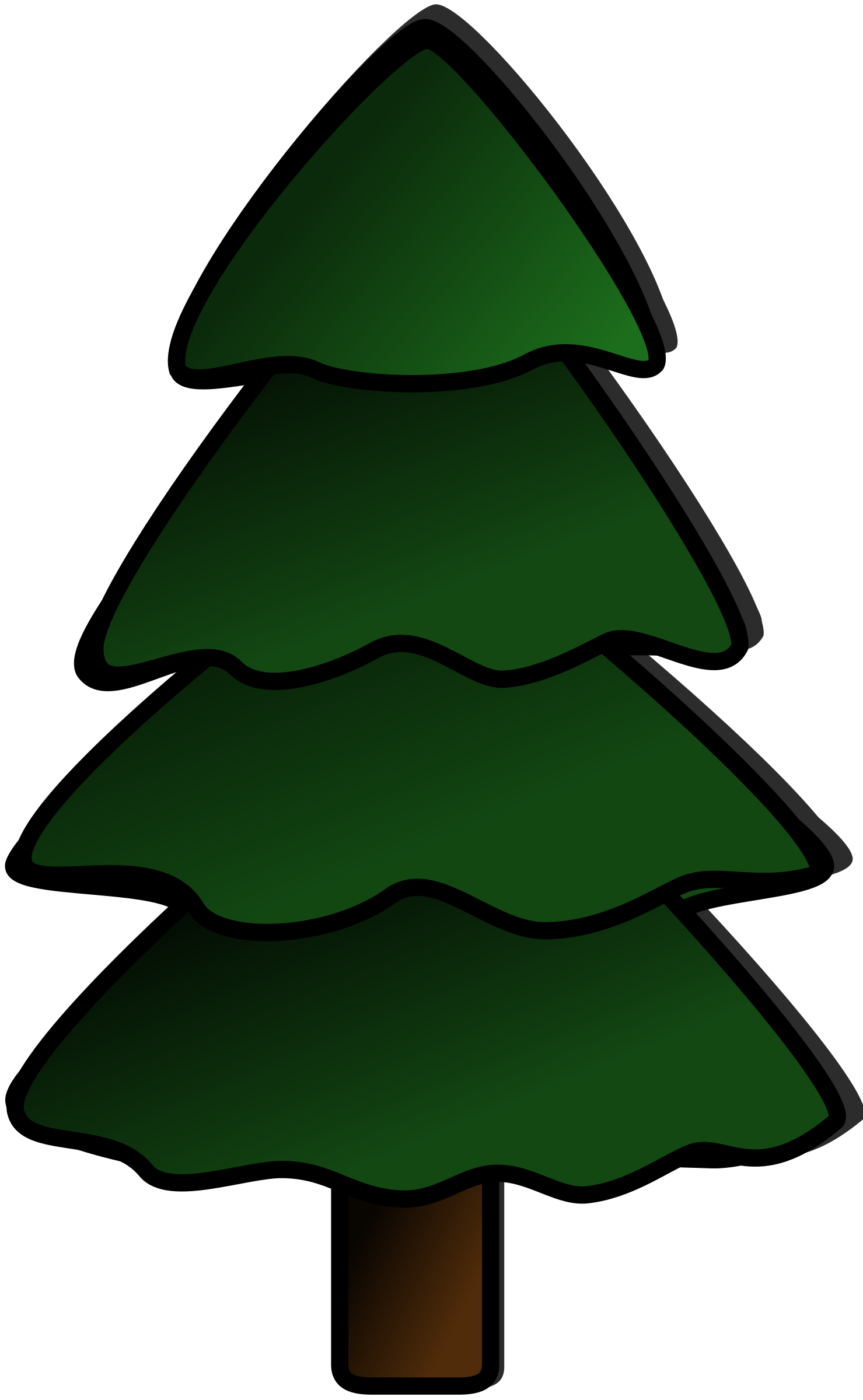 Vector groene kerstboom PNG Foto