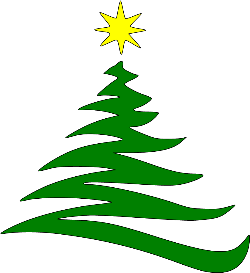 Vector Green Christmas Tree PNG Transparent Image