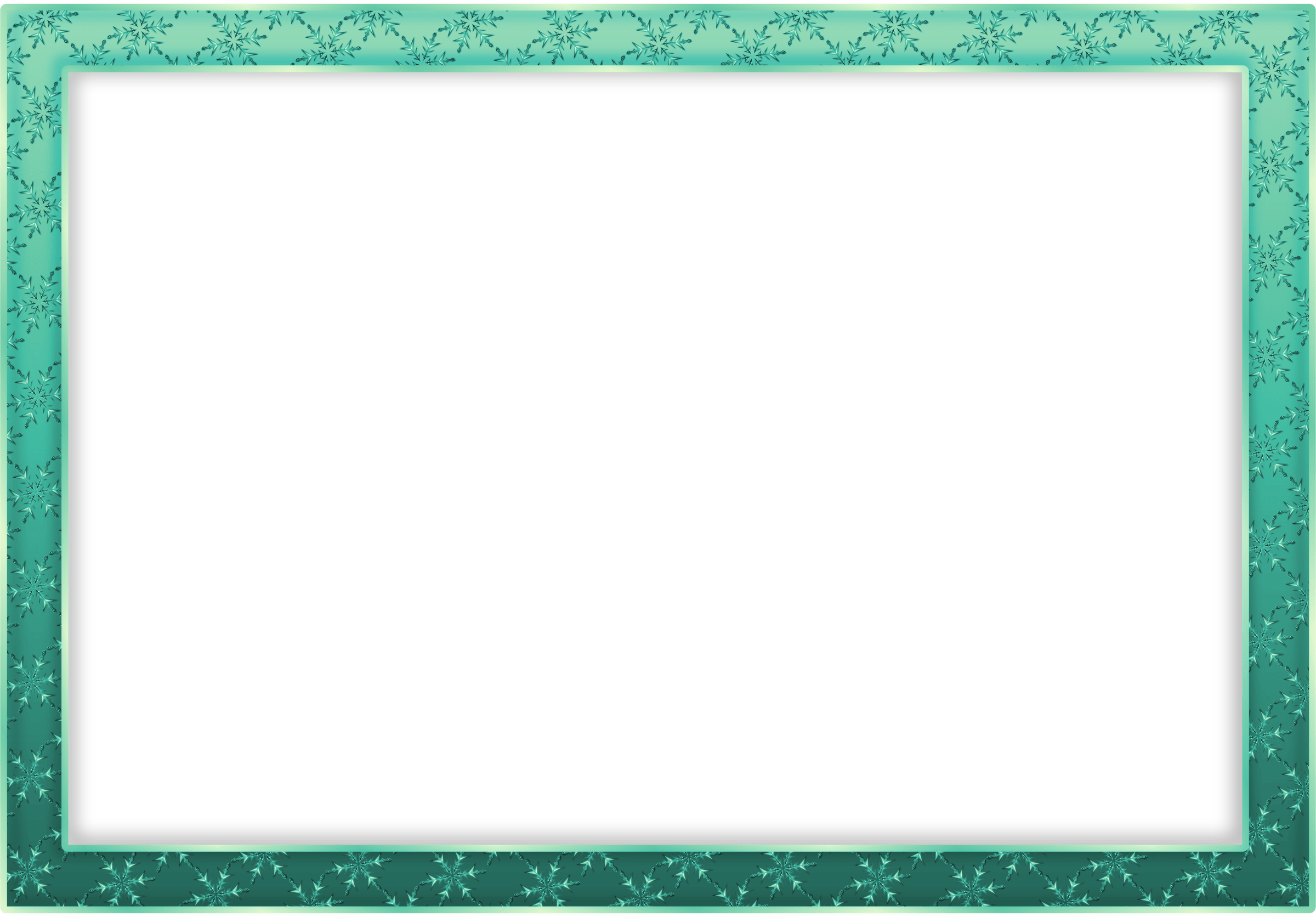 Abstract Teal Frame PNG Transparent Image