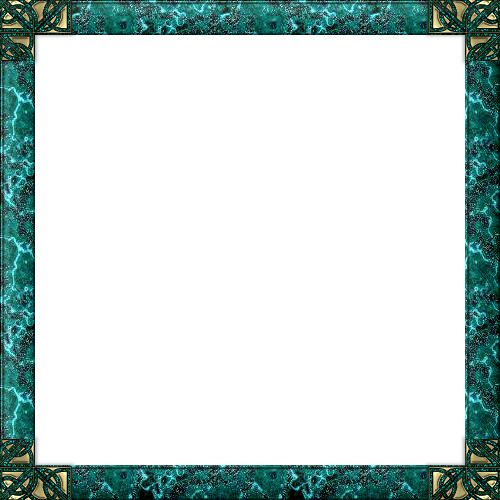 Abstract Teal Frame Transparent Image