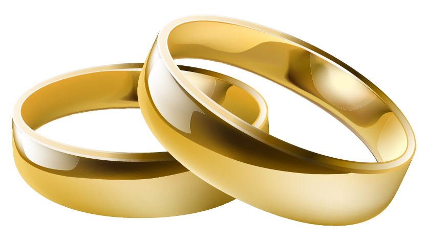 Imagem transparente de anel de ouro adornam