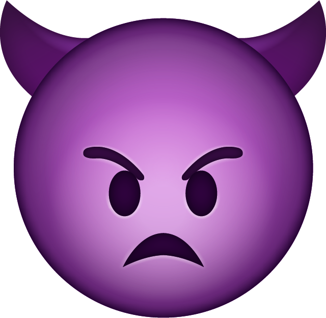 Злой emoji PNG изображение