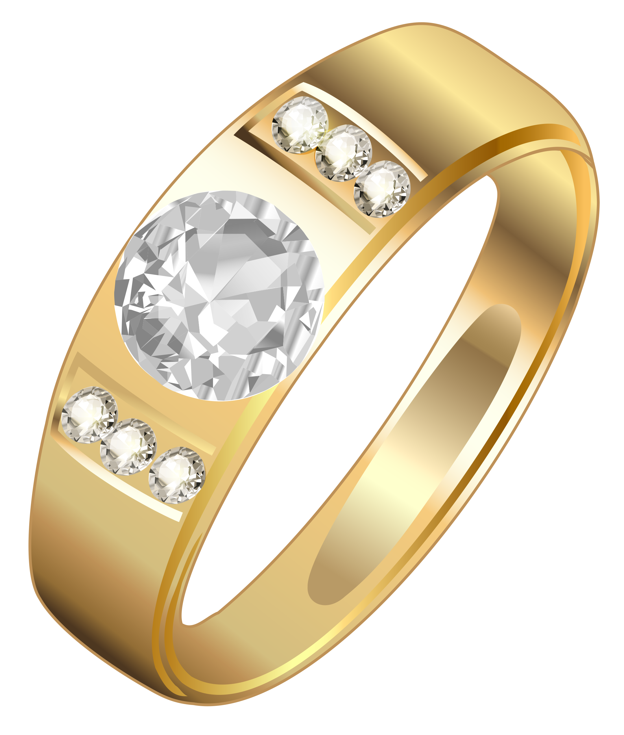 Anniversary Golden Ring Transparent Image