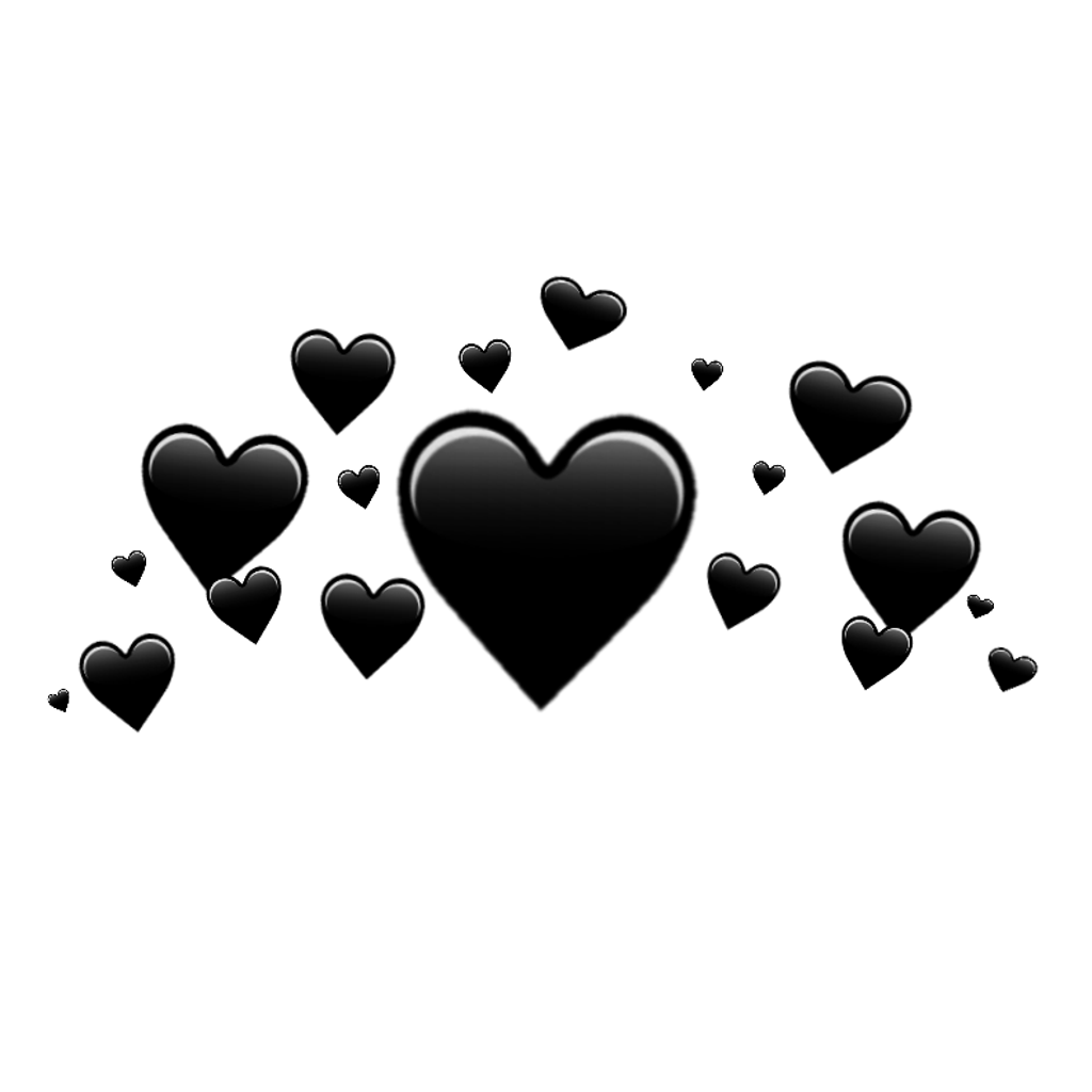 Black Heart Crown PNG Download Image