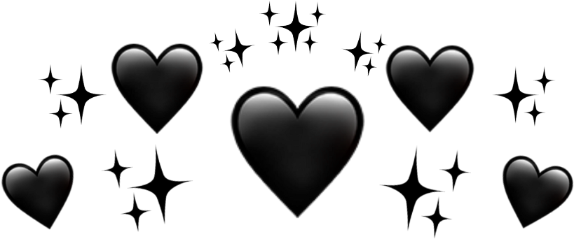 Black Heart Crown PNG Transparent Image