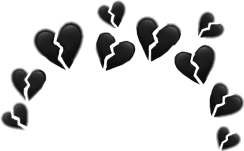 Black Heart Crown Transparent Image