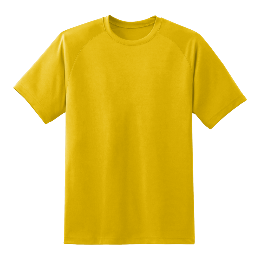 Пустая желтая футболка PNG Image