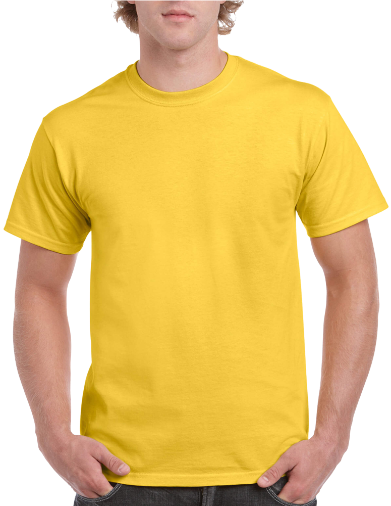 Camiseta amarilla en blanco PNG imagen Transparente