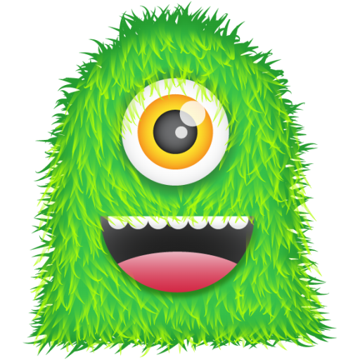 Cartoon grünes Monster-freies PNG-Bild