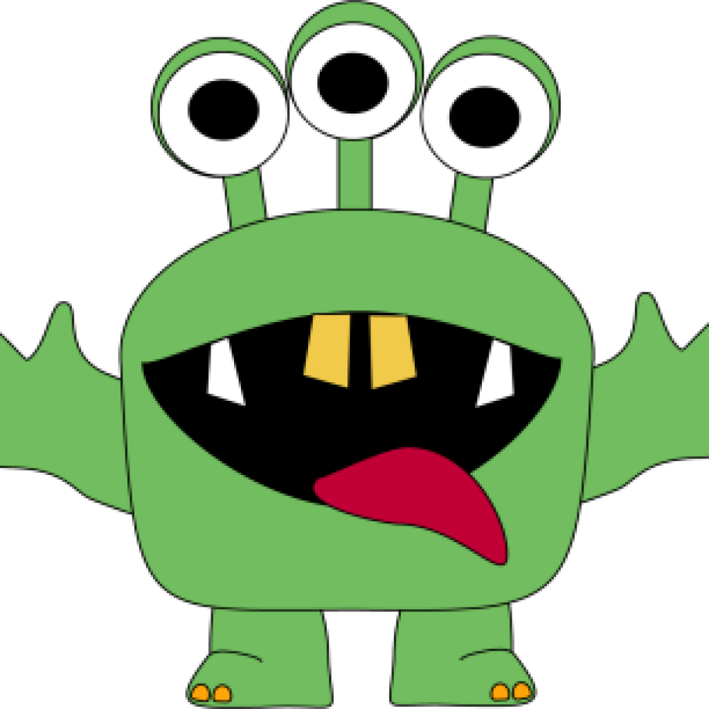 Kartun Green Monster PNG Photo