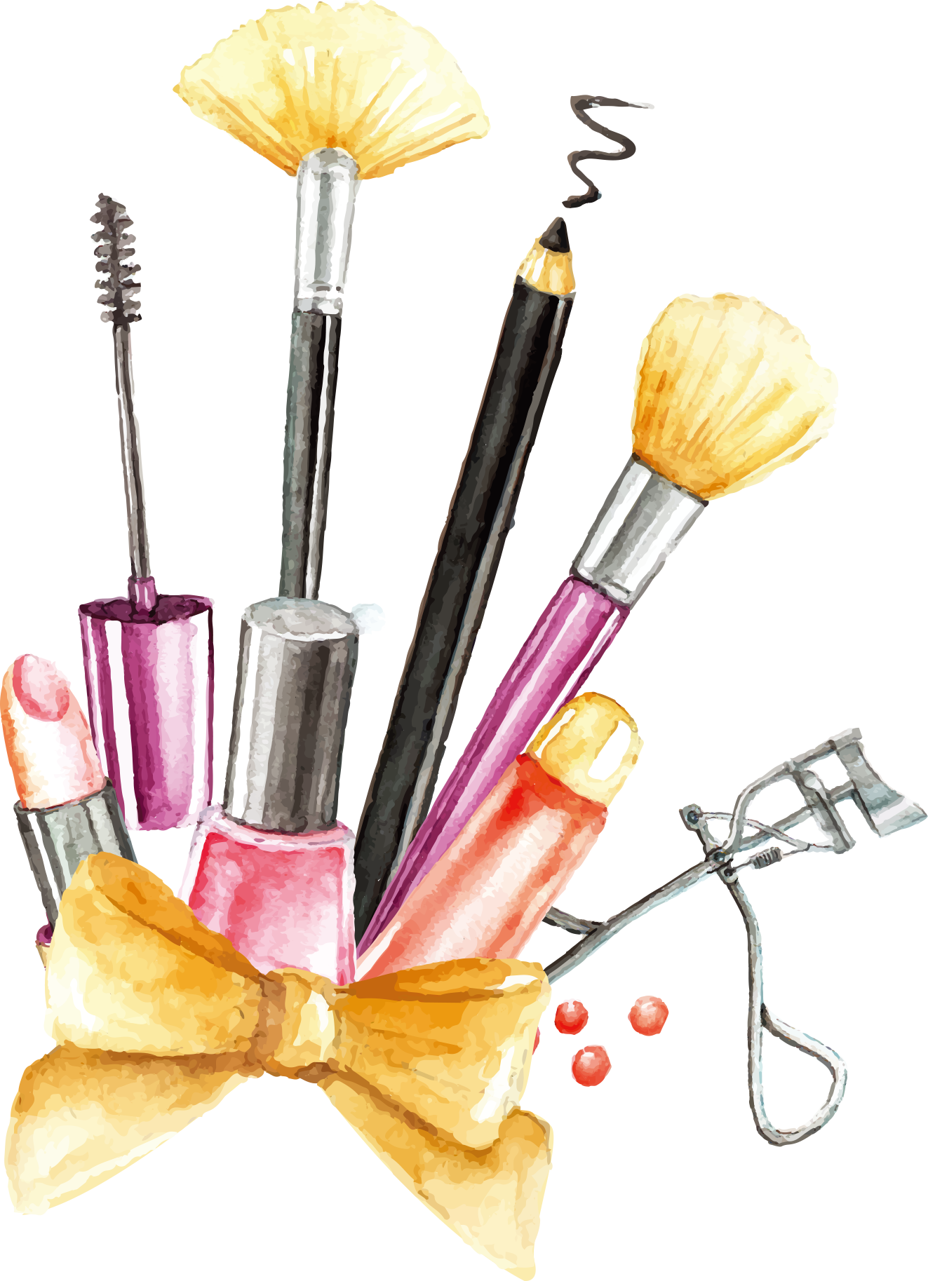 Cosmetics Brushes PNG Image Background