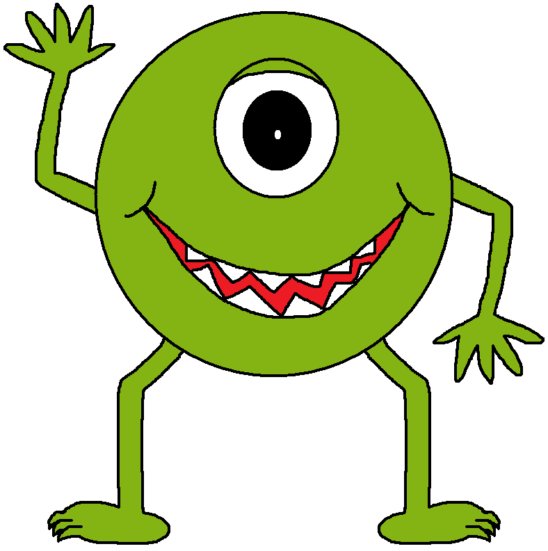Cute Green Monster PNG Download Image