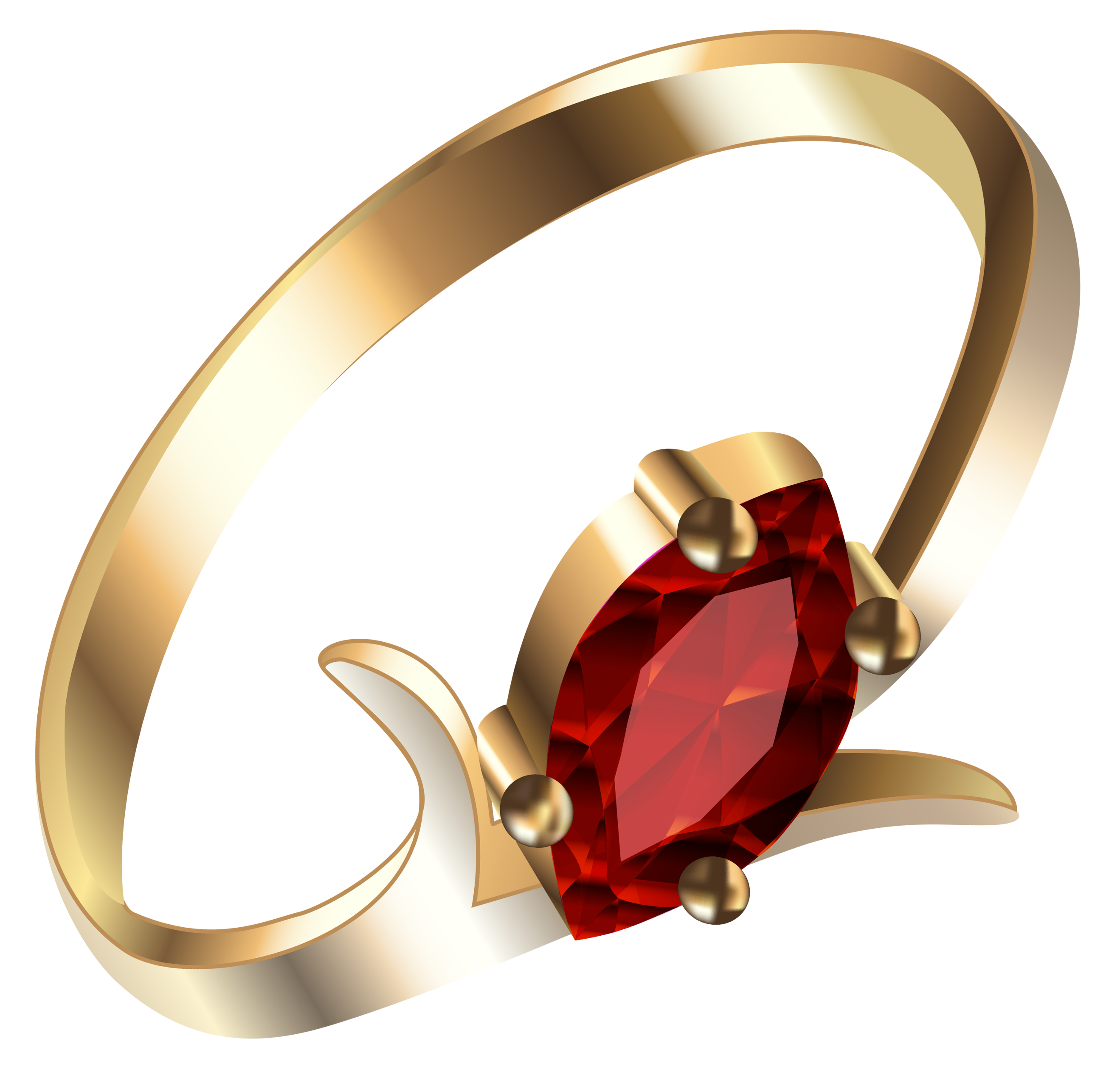 Emerald Golden Ring PNG Image
