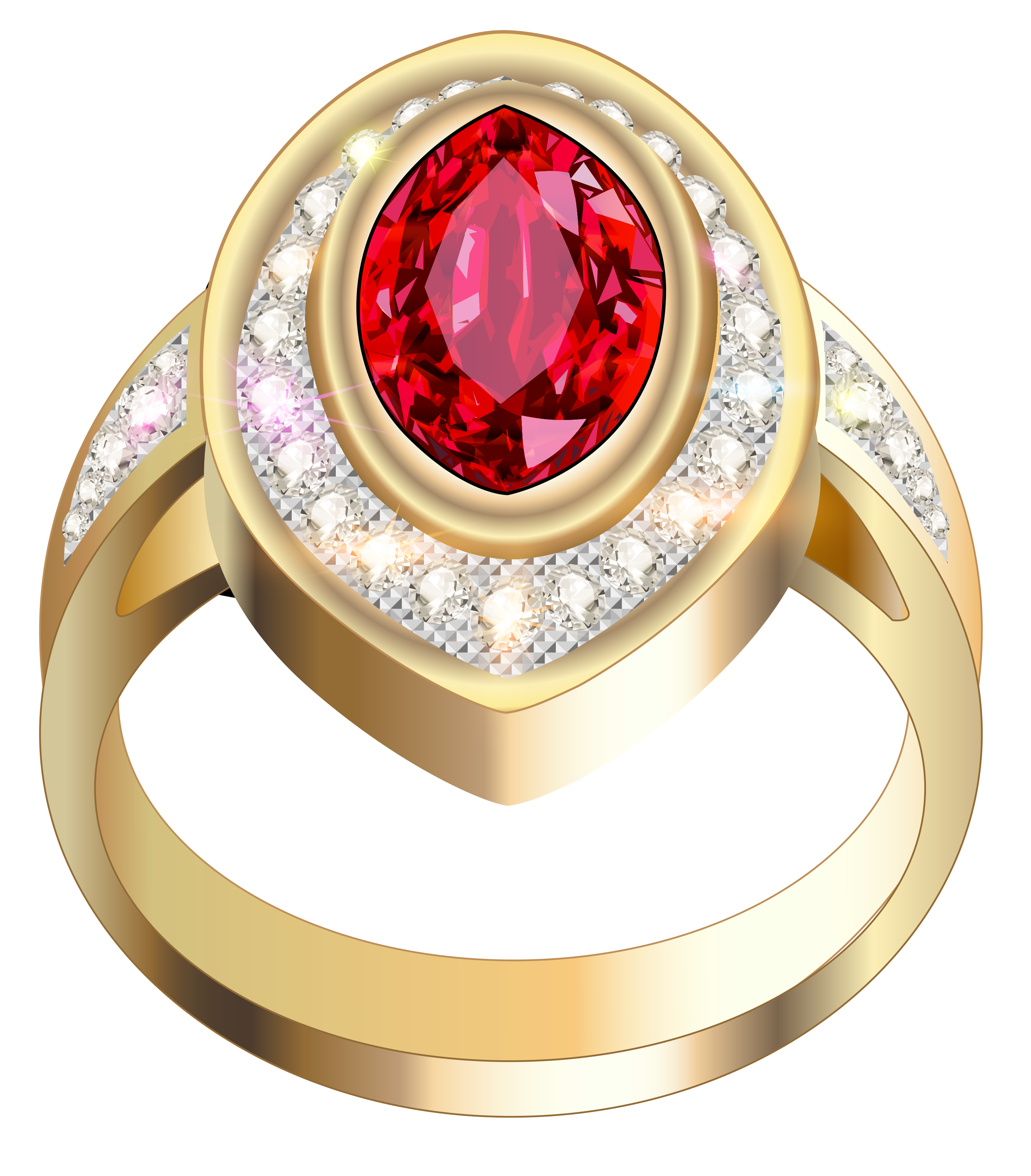 Изумрудное золотое кольцо PNG прозрачное изображение