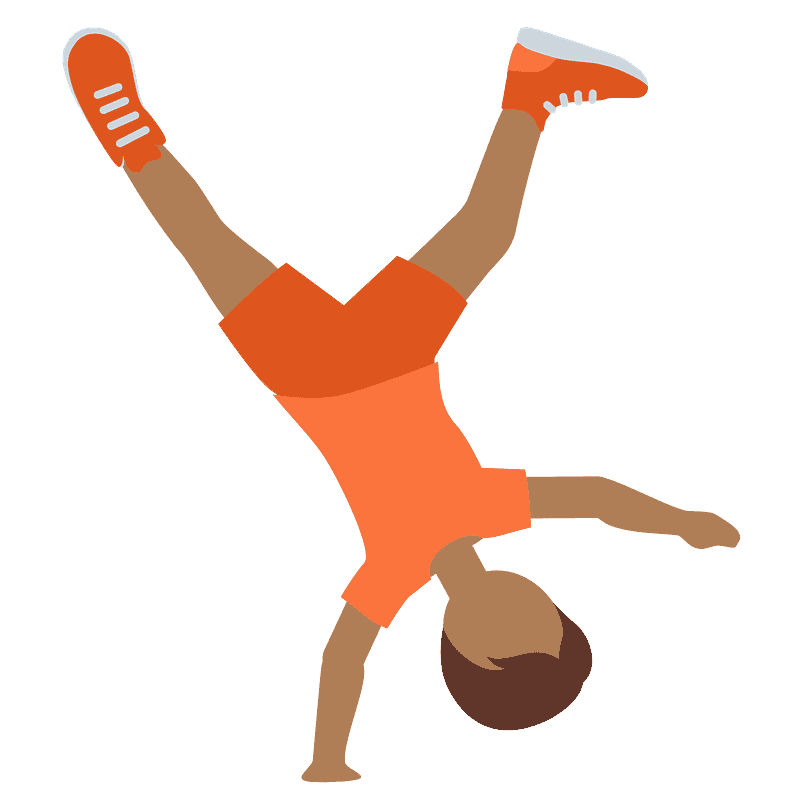 Fitness Handstand Emoji PNG High-Quality Image