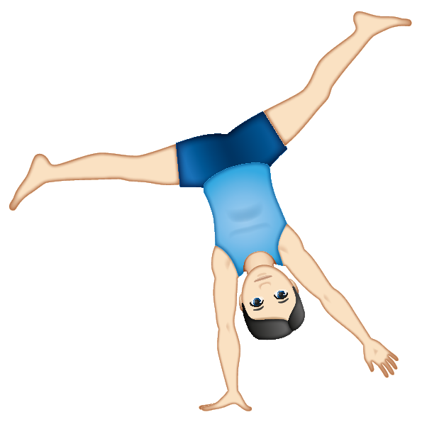Fitness Handstand Emoji PNG Transparent Image