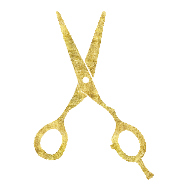 Gold Scissor Hair PNG High-Quality Image