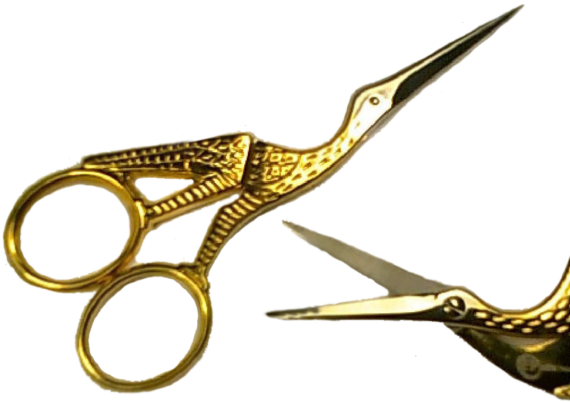 Gold Scissor Hair PNG Transparent Image