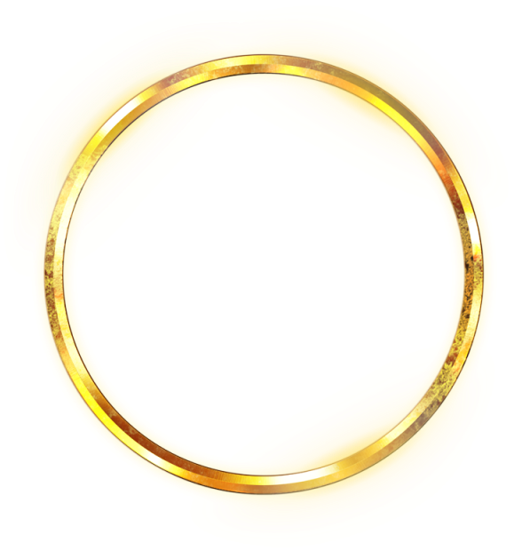 Gouden cirkel grens PNG Afbeelding achtergrond