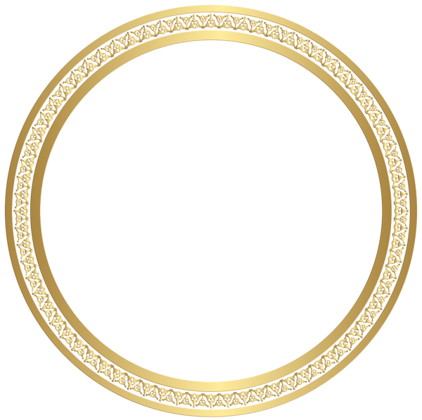 Gouden cirkel grens PNG Afbeelding