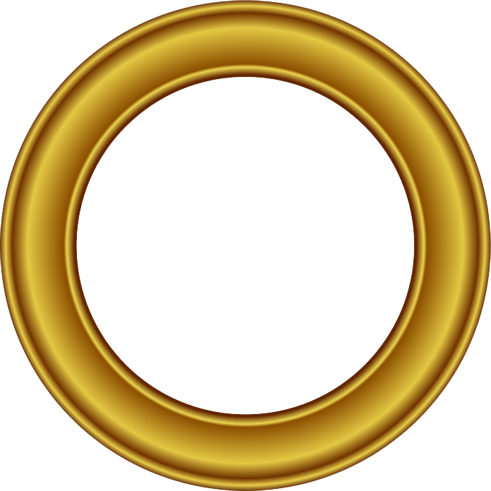 Immagine Trasparente del bordo del cerchio dorato