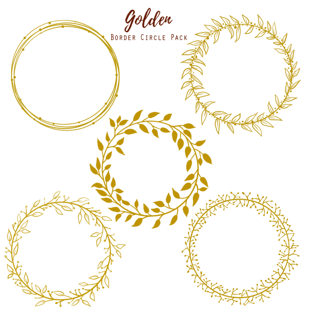 Golden Circle PNG Image Background