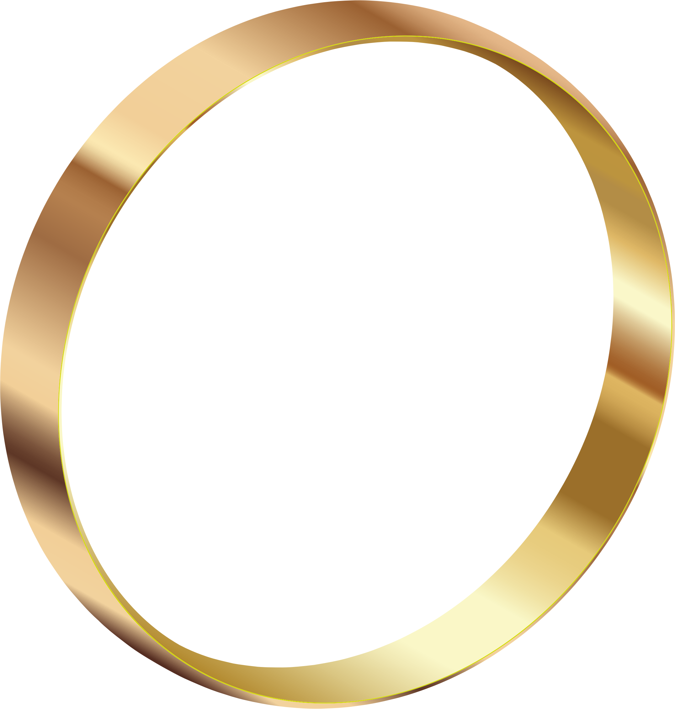 Gouden cirkel PNG Transparant Beeld