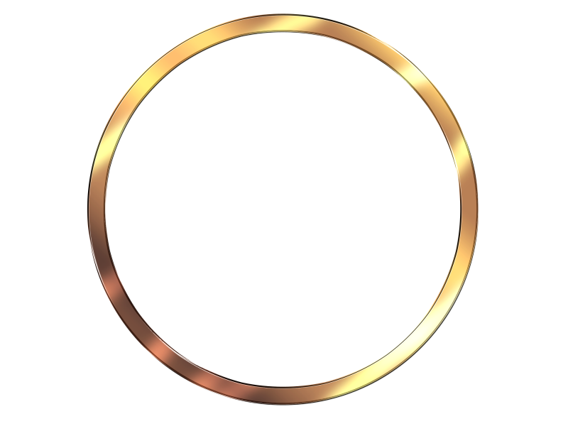 دائرة ذهبية صورة شفافة
