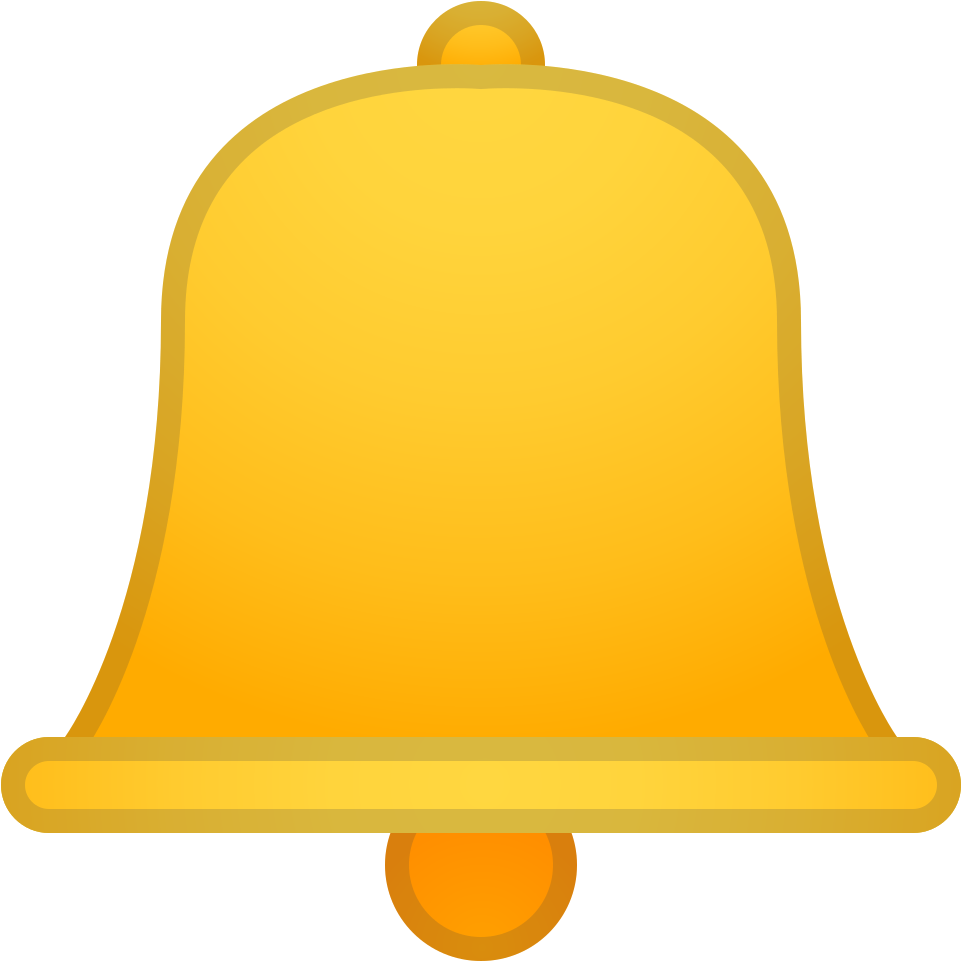 Golden YouTube Bell Icon PNG papel de fundo