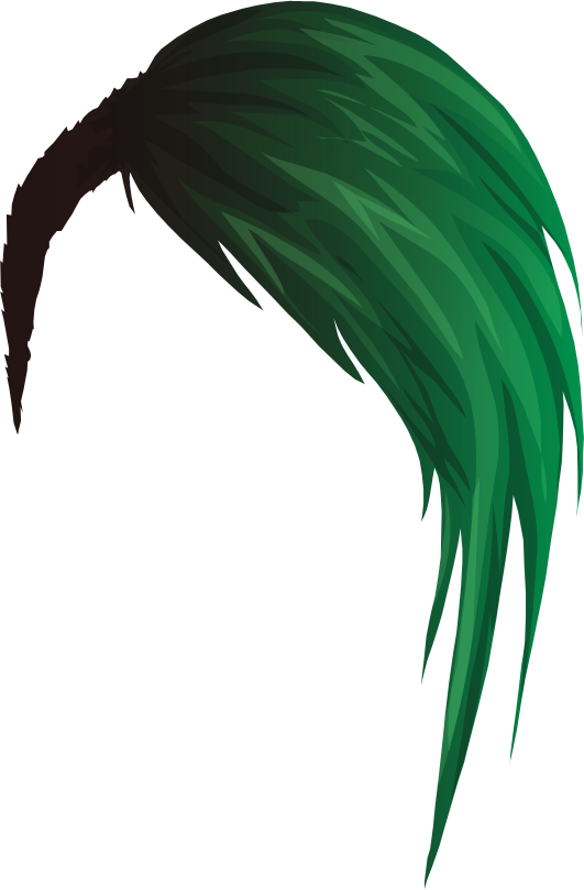 Green Hair PNG Image Background