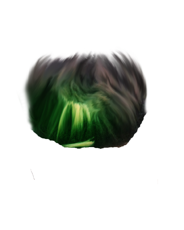 Green Hair Wig PNG High-Quality Image