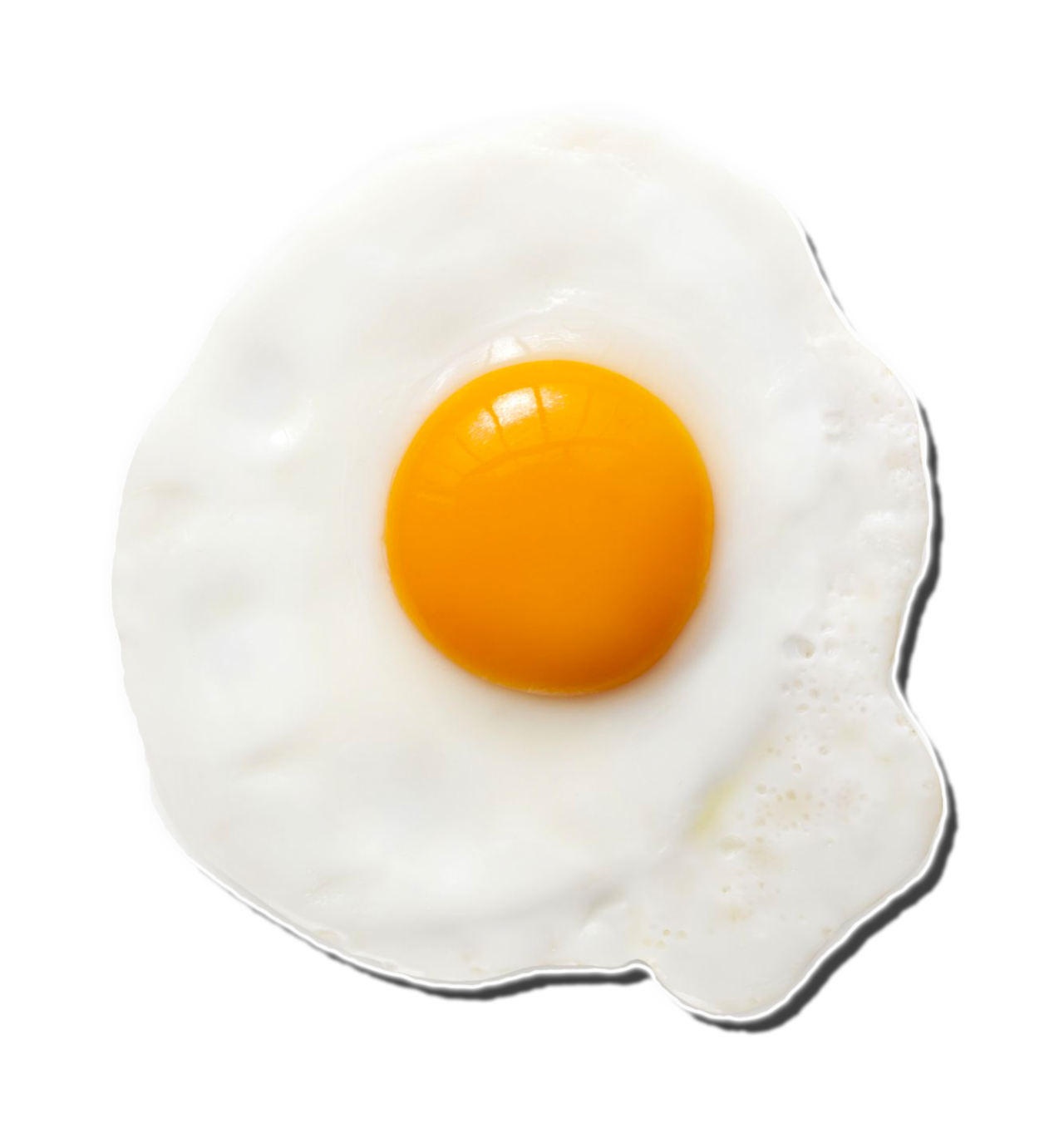 Medio huevo frito PNG imagen de alta calidad
