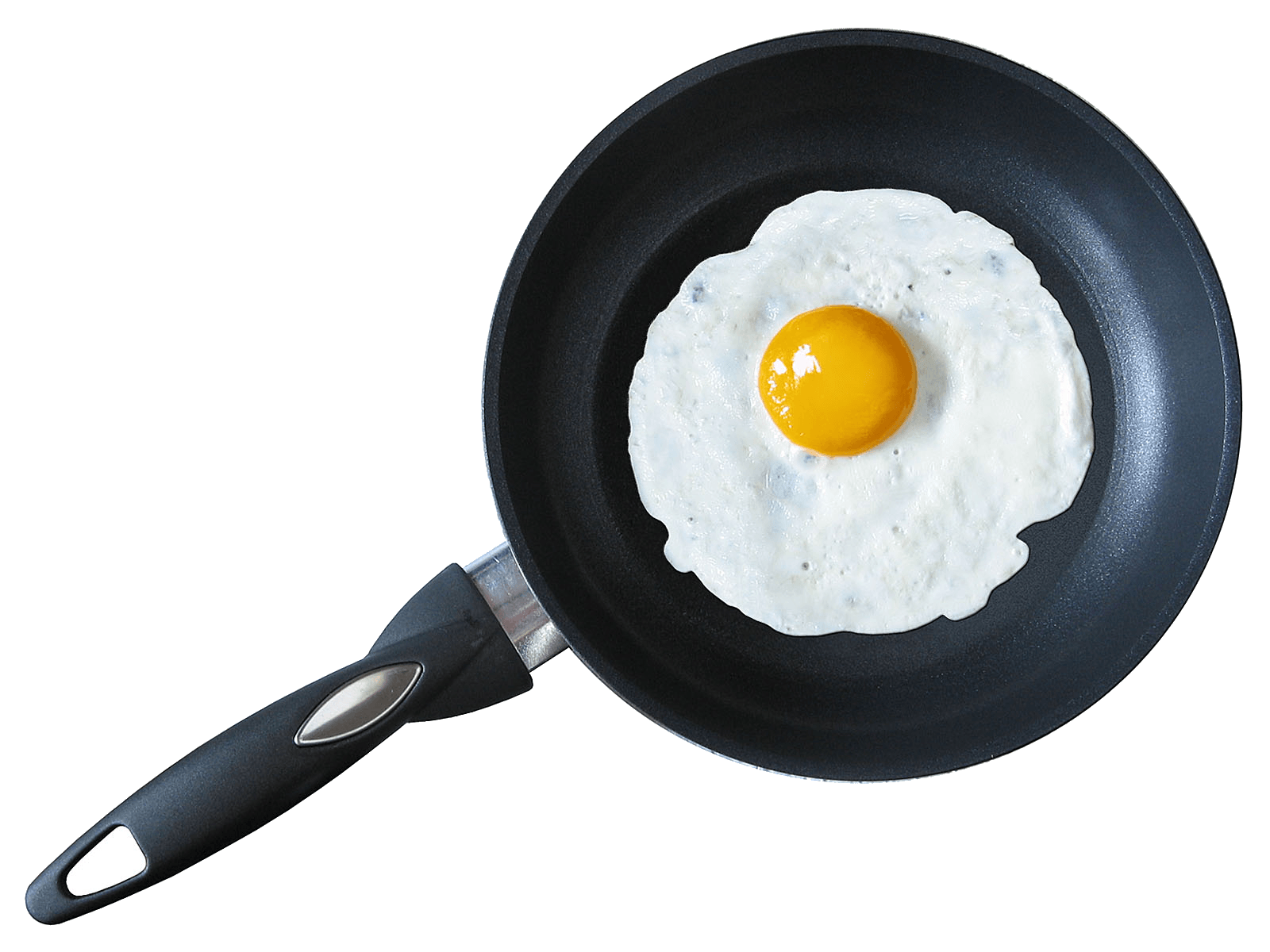 Immagine Trasparente a metà uovo fritto fritto