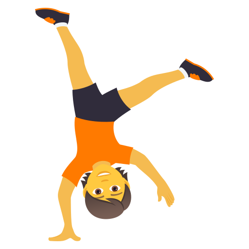Handstand Emoji PNG Image Background