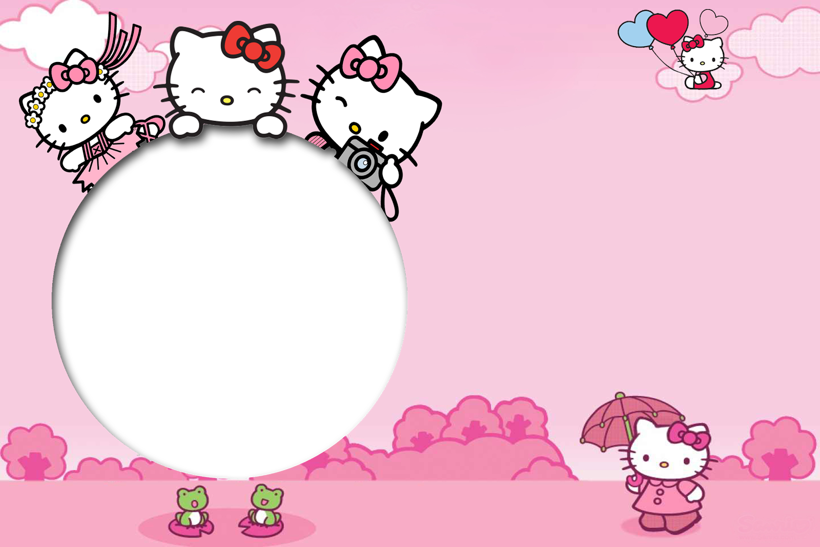 Hello Kitty Frame PNG Image Background