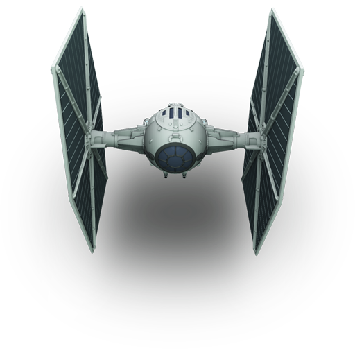 Pewter Tie Fighter Free PNG-Afbeelding