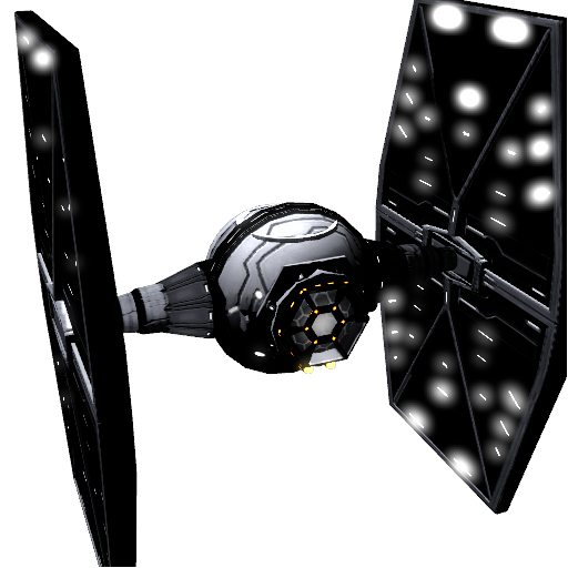 Pewter Tie Fighter PNG High-Quality Image