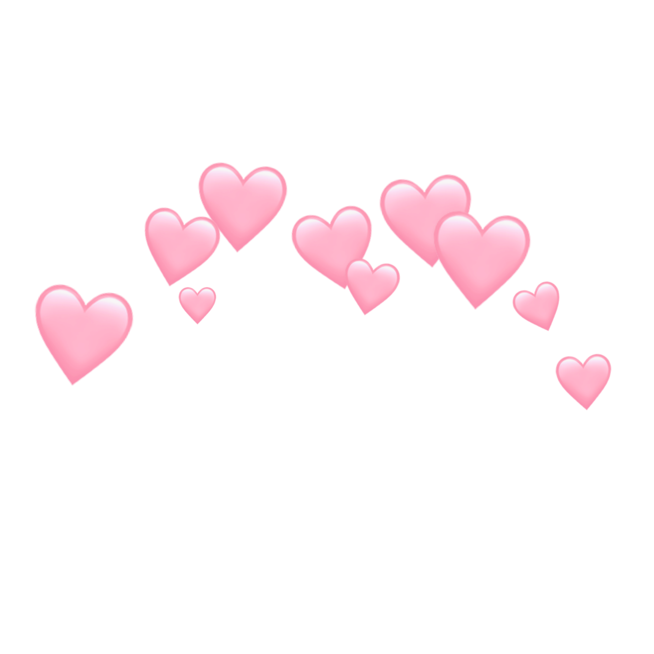 Pink Heart Crown PNG Image Background