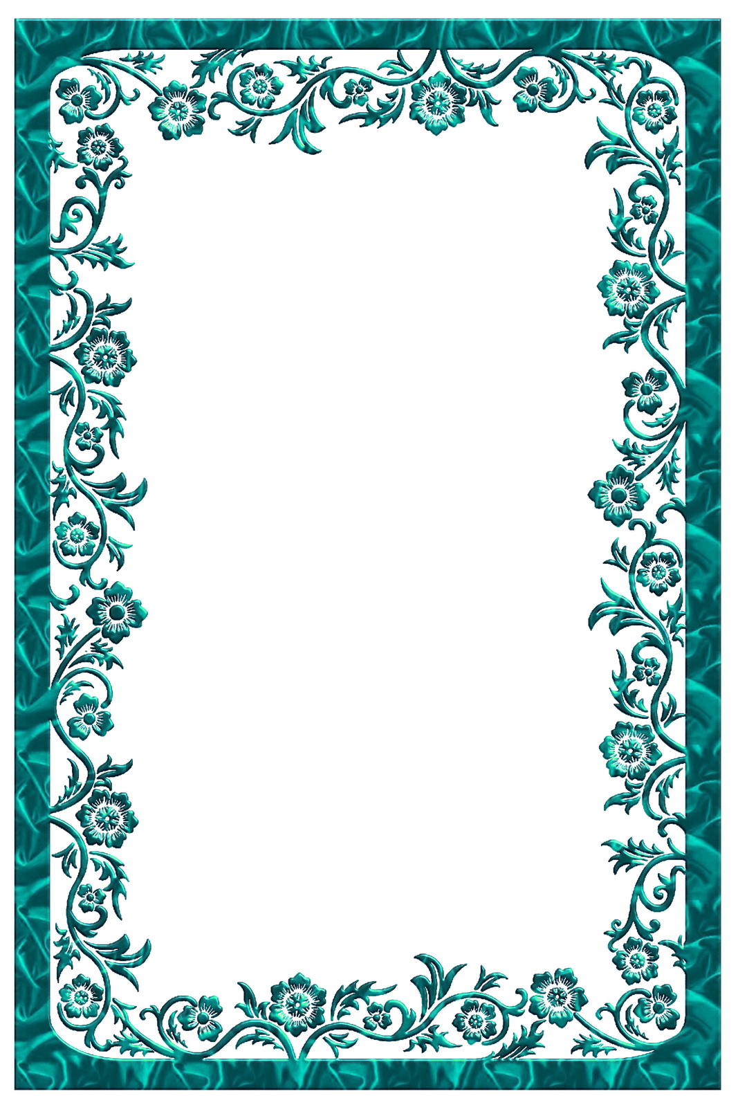 Rectangle Teal Frame PNG High-Quality Image