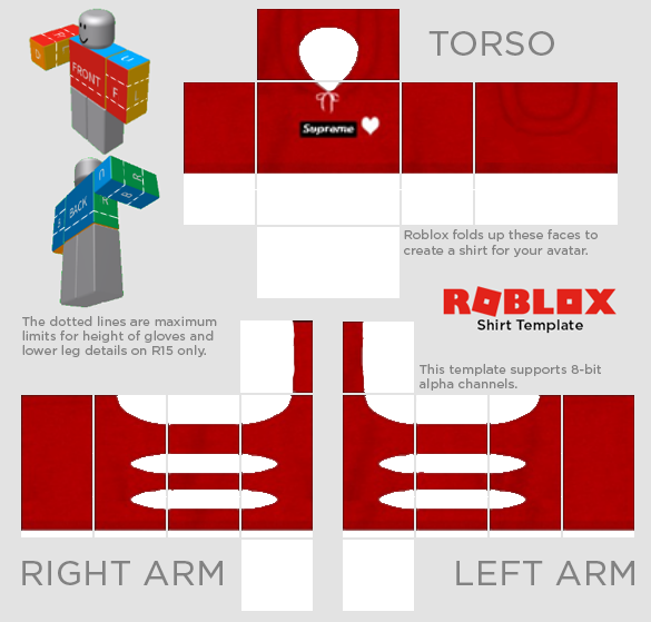 ROBLOX Template-Hemd Transparentes Bild