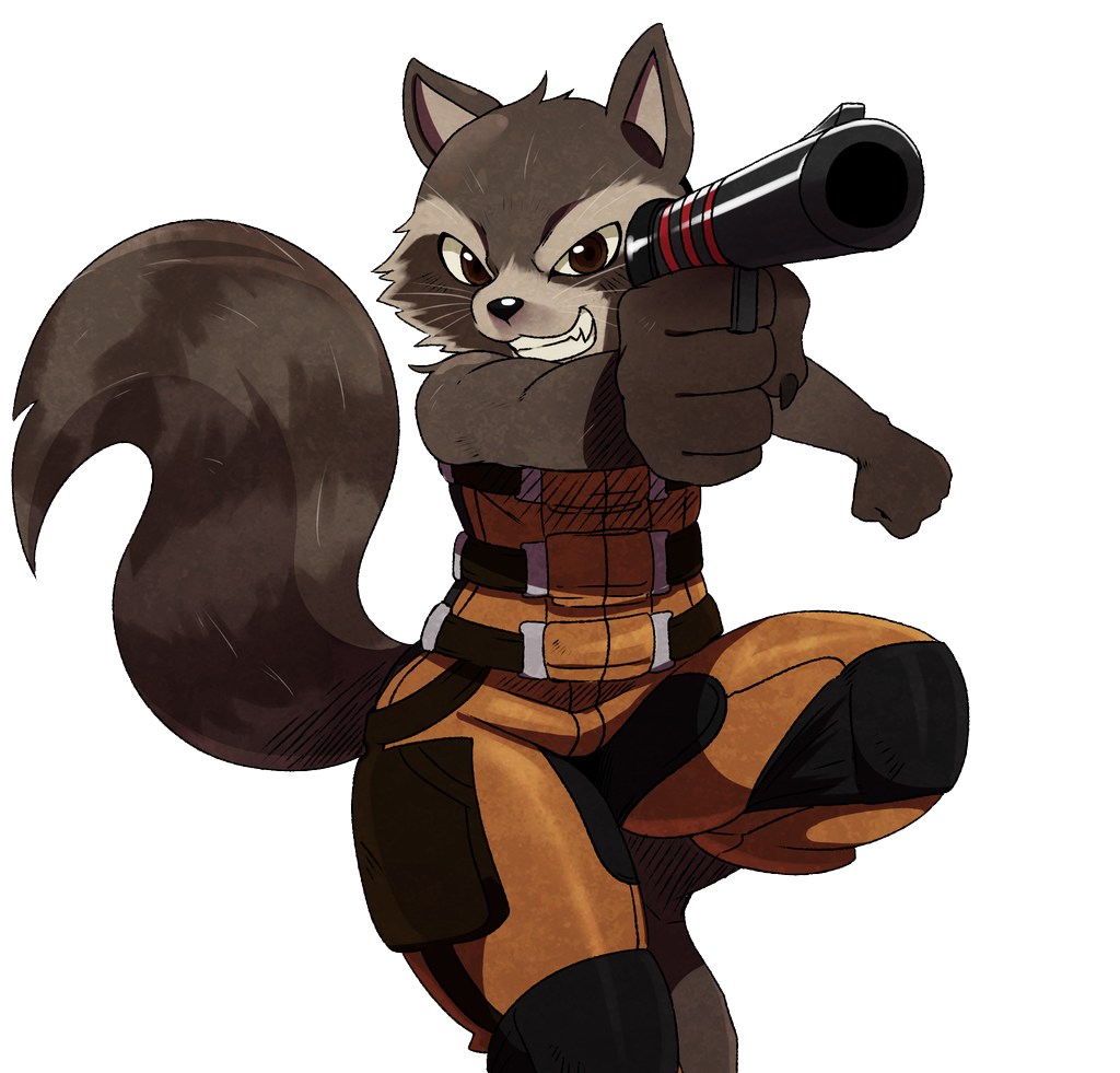 Rocket Raccoon Cartoon PNG Download Image