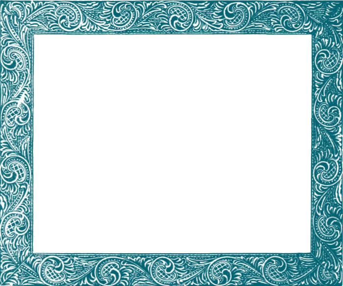 Square Teal Frame PNG Download Image