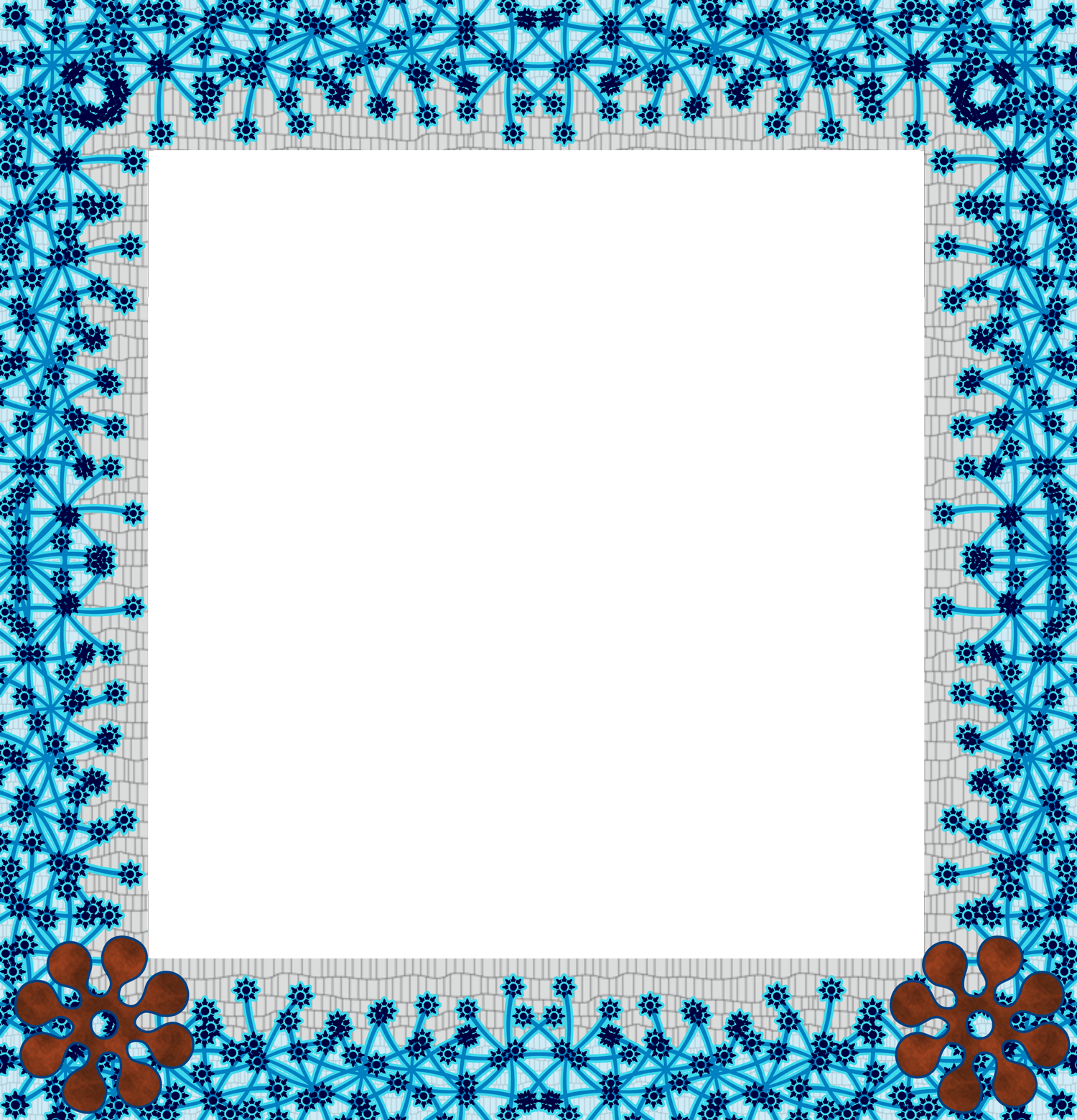 Square Teal Frame PNG Image Background