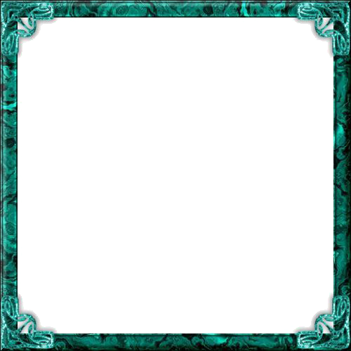 Vierkant groenblauw frame PNG-Afbeelding