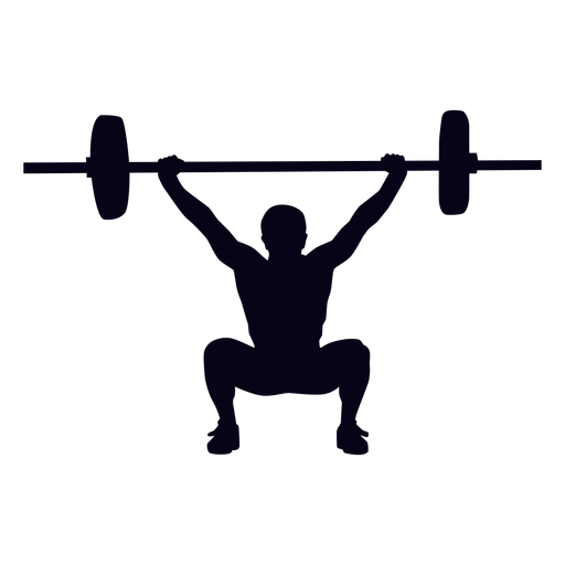 Squat Silhouette Free PNG Image