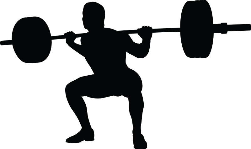 Squat Silhouette PNG Pic