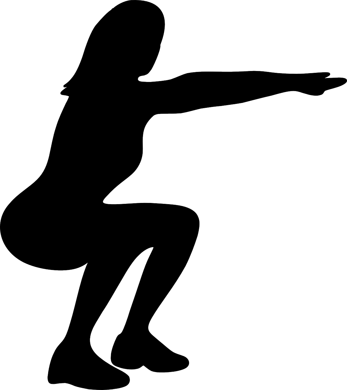 Squat Silhouette PNG Picture