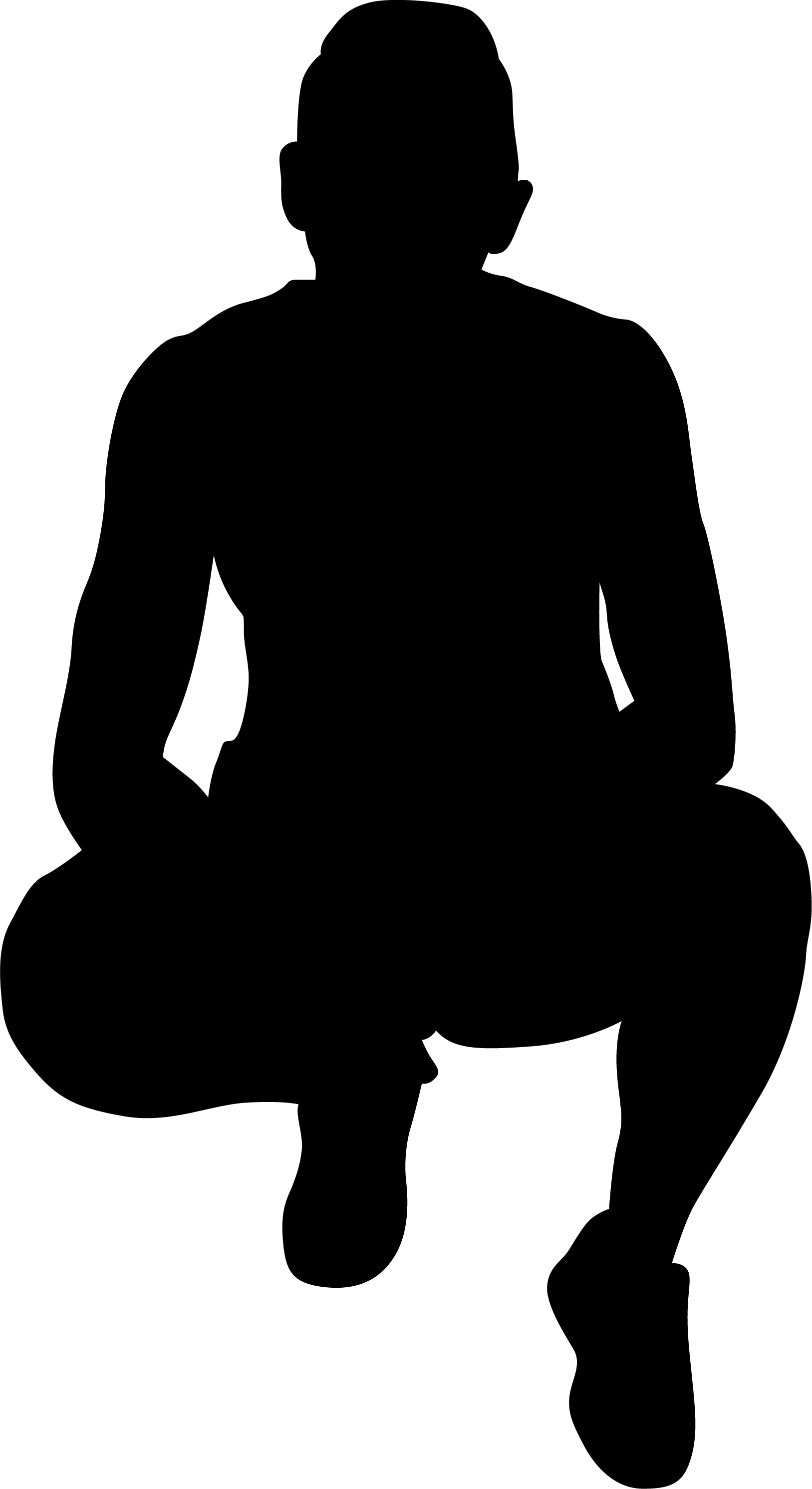 Squat Silhouette PNG Transparent Image